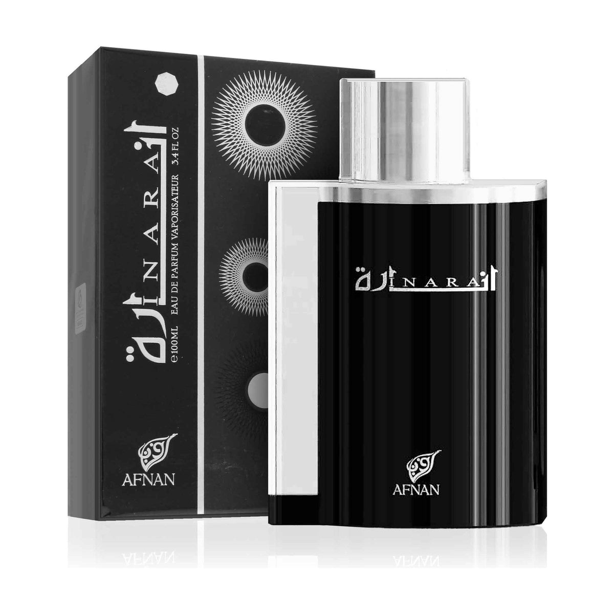 Afnan Inara — Eau de Parfum 100 ml — flacon et boîte