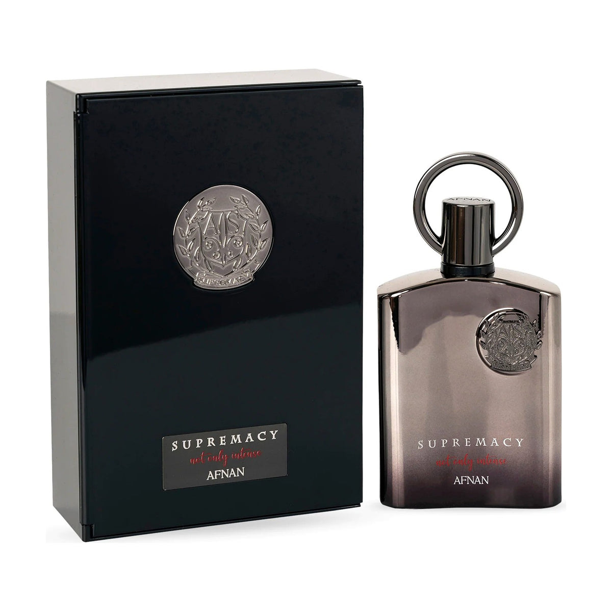 Afnan Supremacy Not Only Intense Man — Extrait de Parfum 100 ml — flacon et boîte