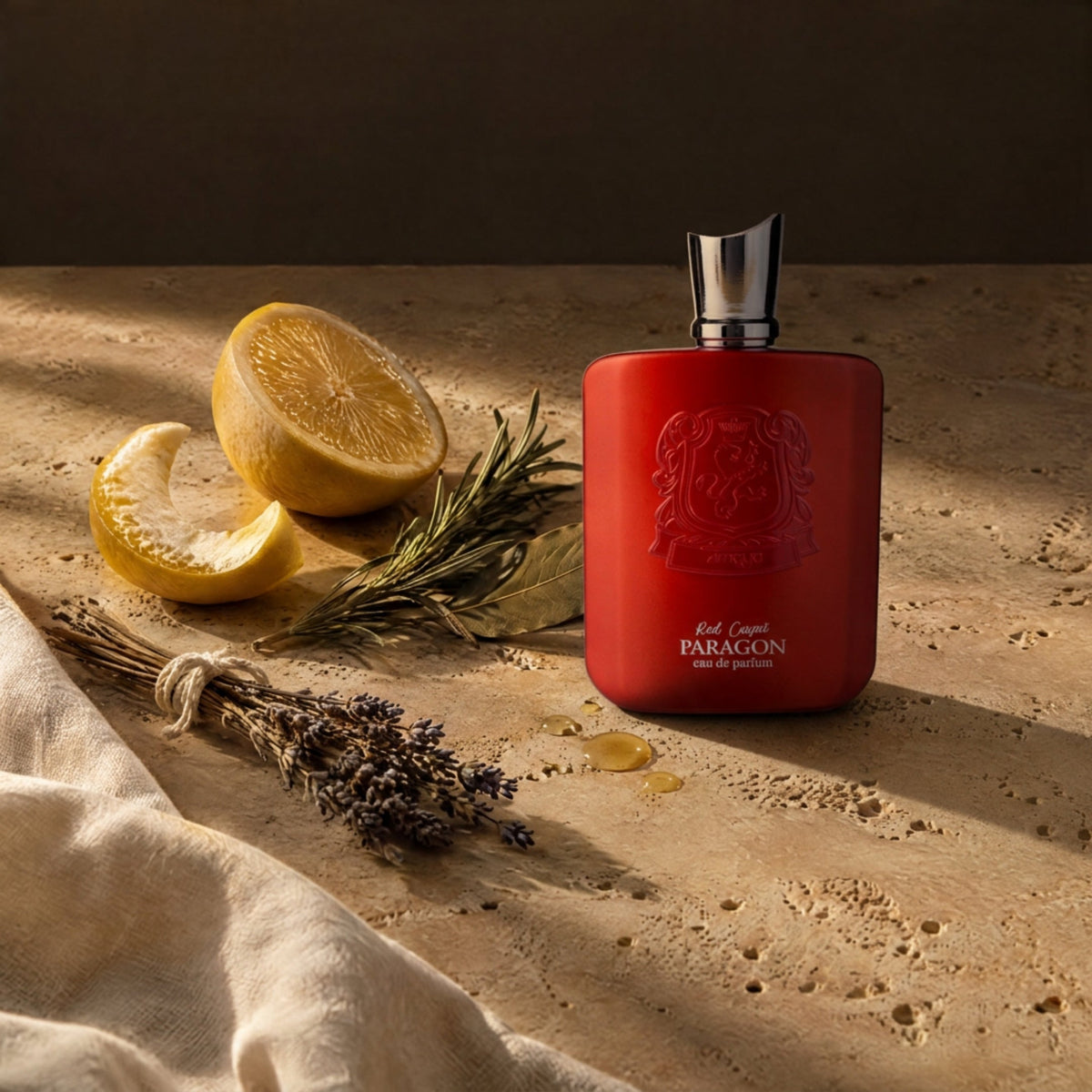 Zimaya Red Carpet Paragon, mise en scène agrumes et aromates