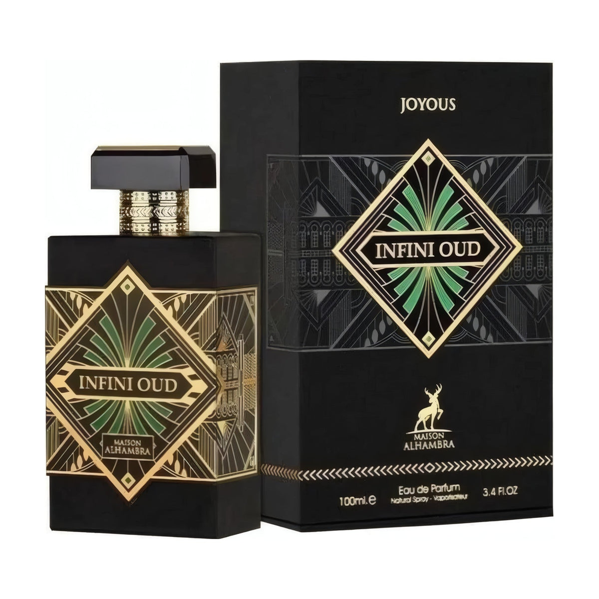 Maison Alhambra Joyous Infini Oud flacon et boîte