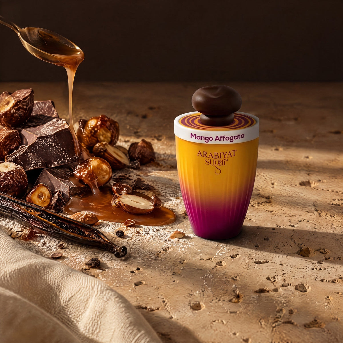 Arabiyat Sugar Mango Affogato — Eau de Parfum 100 ml — scène olfactive