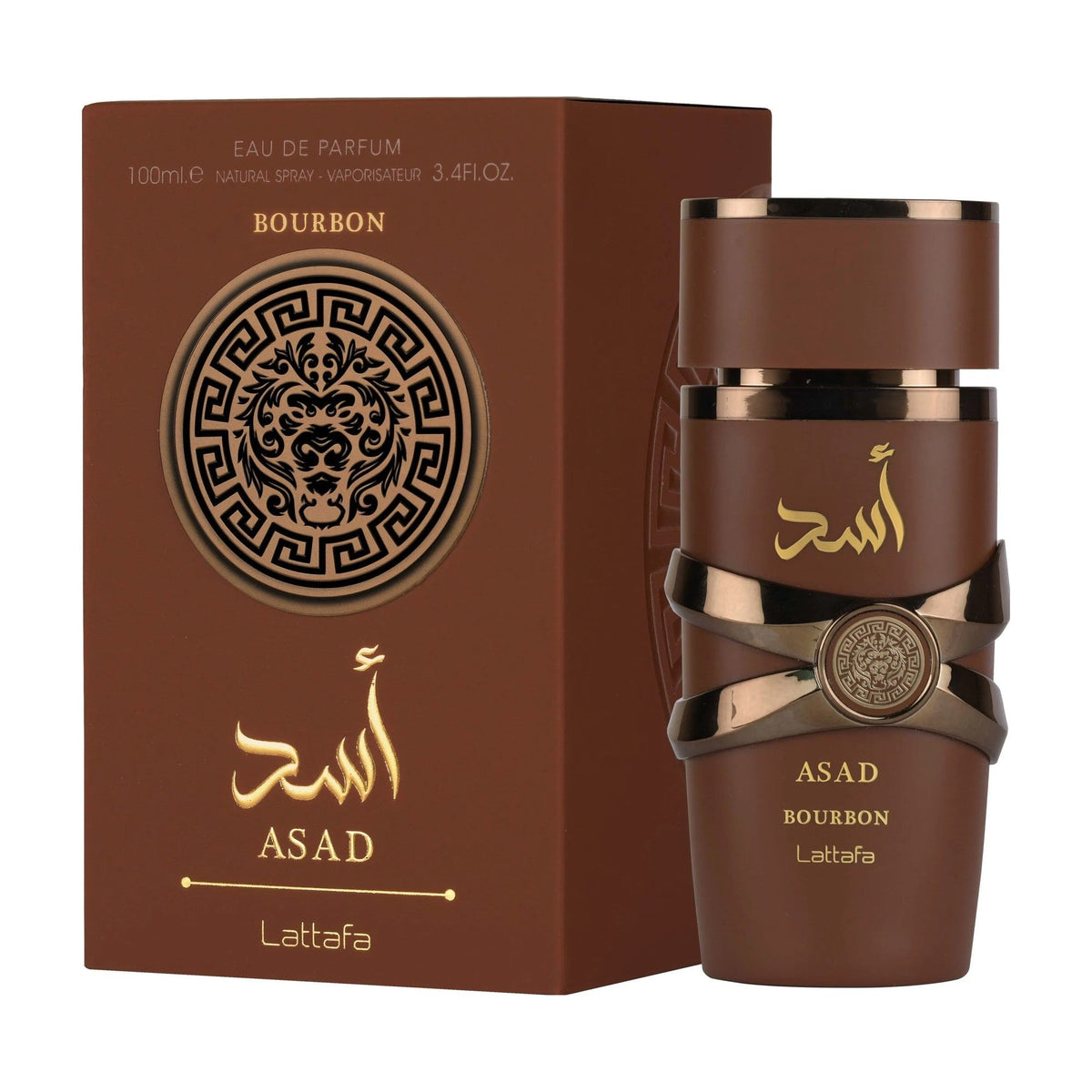 Lattafa Asad Bourbon flacon et boîte