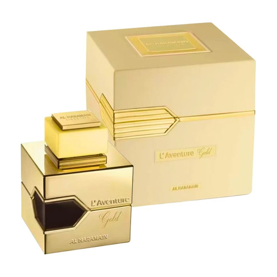 Al Haramain L'Aventure Gold — flacon et boîte