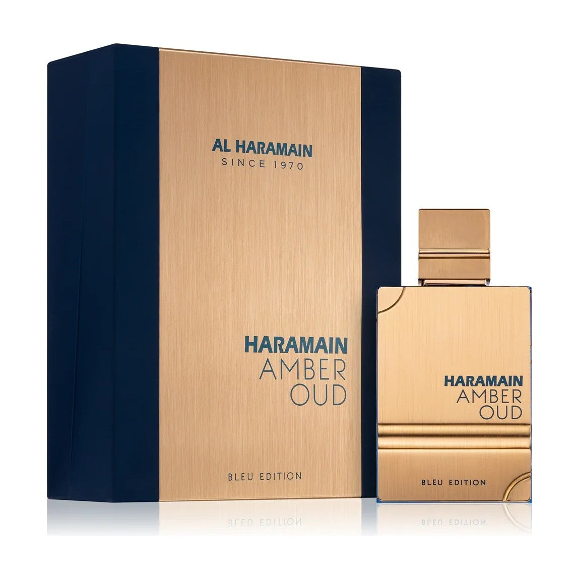 Al Haramain Amber Oud Bleu Edition — flacon et boîte