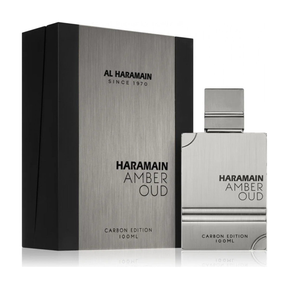 Al Haramain Amber Oud Carbon — flacon et boîte