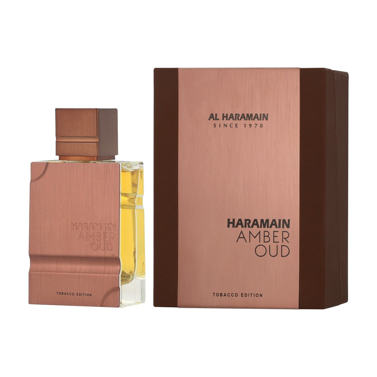 Al Haramain Amber Oud Tobacco Edition — flacon et boîte