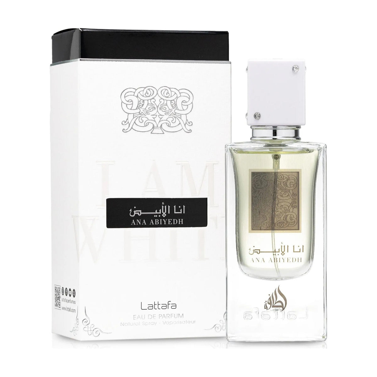 Lattafa Ana Abiyedh flacon et boîte