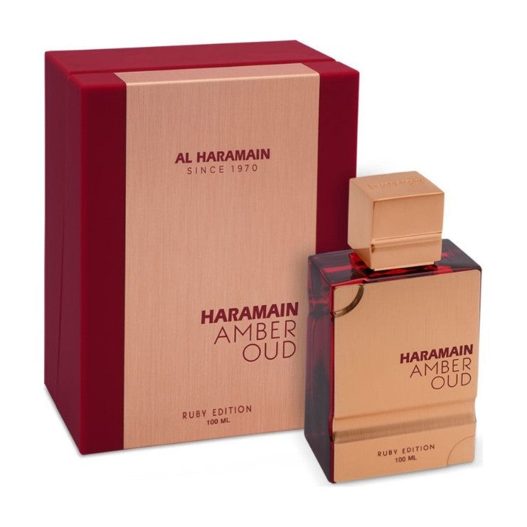 Al Haramain Amber Oud Ruby Edition — flacon et boîte
