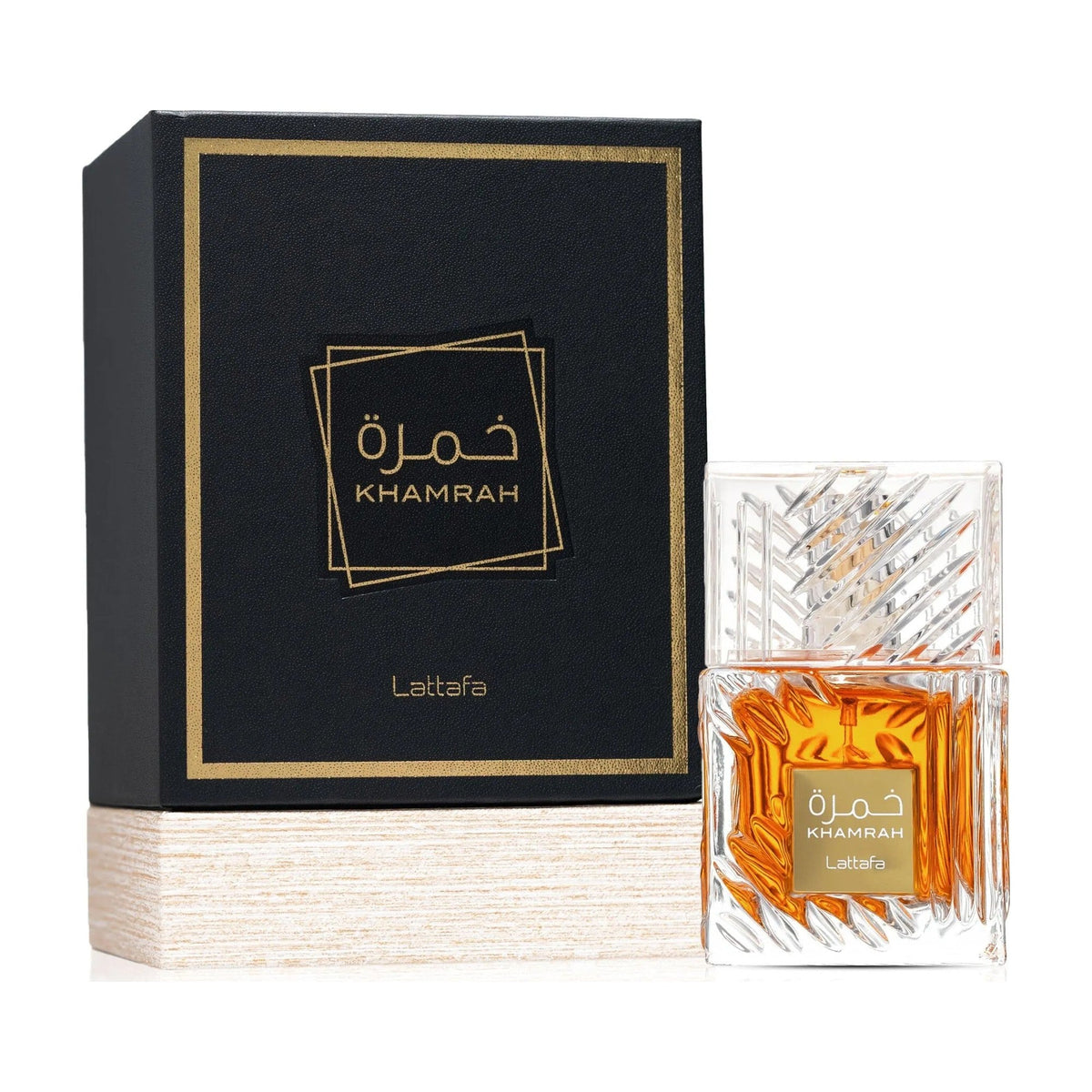 Lattafa Khamrah flacon et boîte