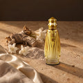 Nabeel Oud Cafu, mise en scène iris et fleurs blanches