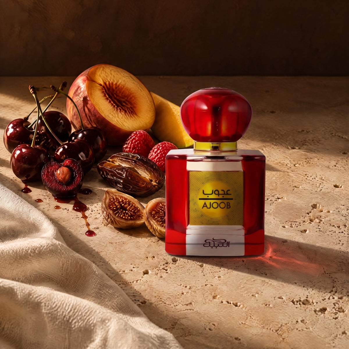 Nabeel Ajoob Heritage Collection, mise en scène fruits rouges et fruits mûrs