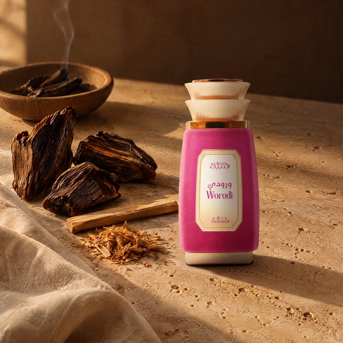 Nabeel Worodi Luxus Edition, mise en scène oud et bois précieux