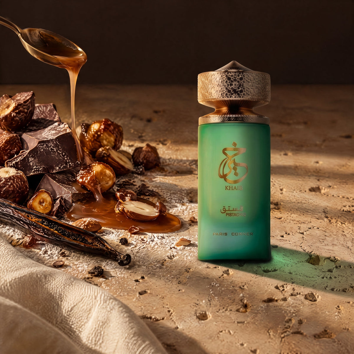 Paris Corner Khair Pistachio, mise en scène gourmand praliné et sucré