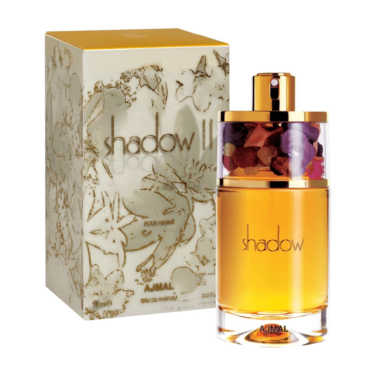 Ajmal Shadow Gold — Eau de Parfum 75 ml — flacon et boîte