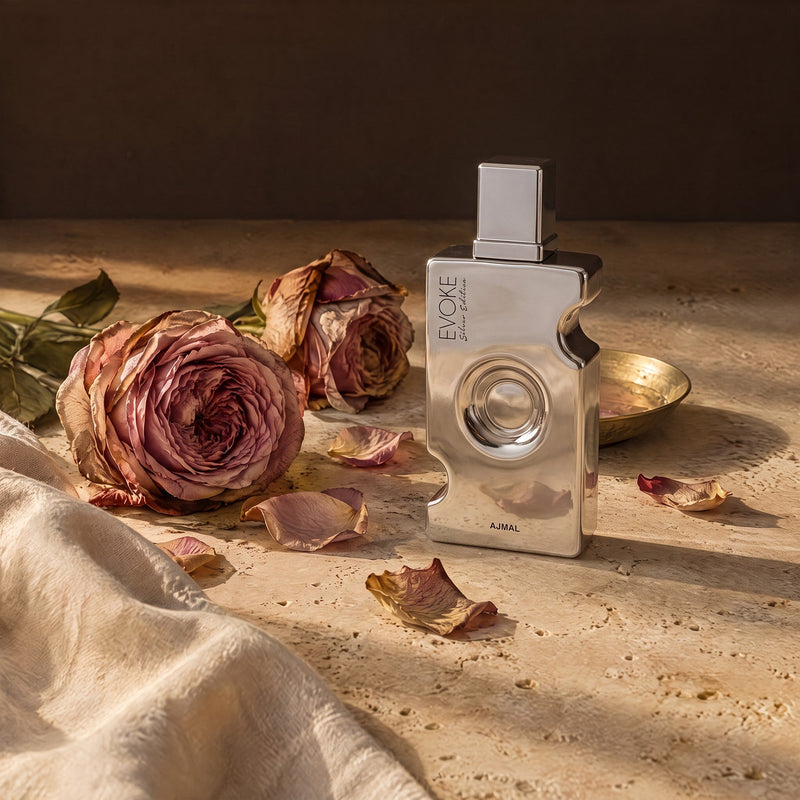 Ajmal Evoke Silver Edition Her — Eau de Parfum 75 ml — scène olfactive