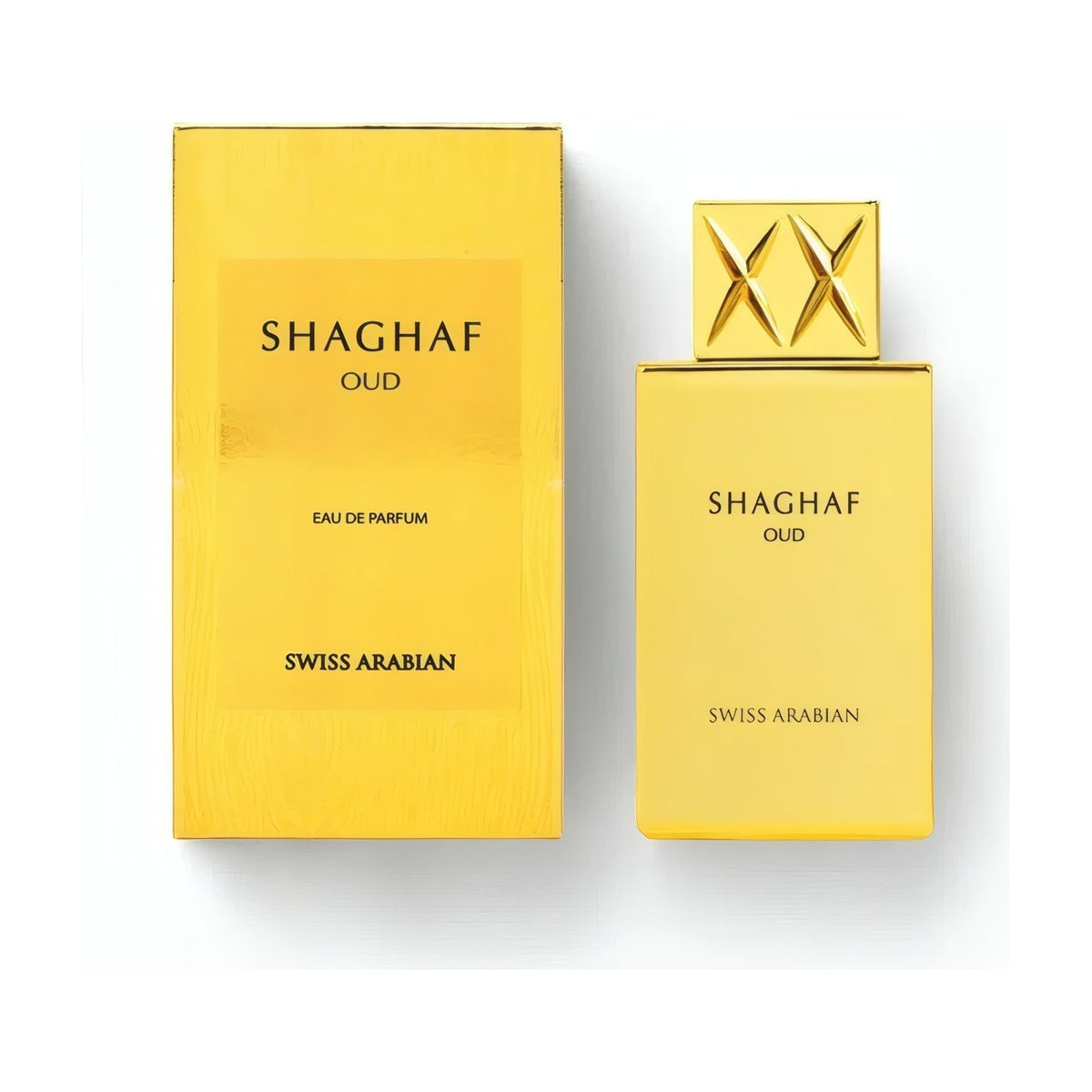 Swiss Arabian Shaghaf Oud — flacon et boite