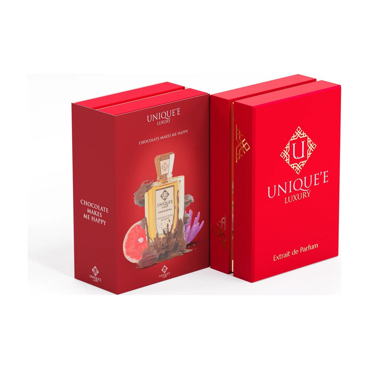 Unique'e Luxury Chocolate Makes Me Happy flacon et boîte